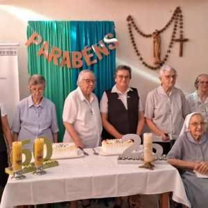 JUBILEU DE 25 E DE 60 ANOS DE VIDA RELIGIOSA CONSAGRADA
