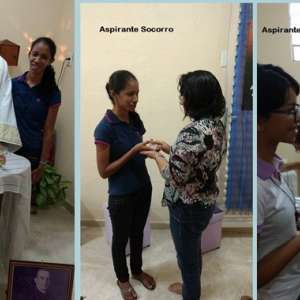 COMUNIDADE MARIA,  MÃE DA IGREJA, ACOLHE DUAS ASPIRANTES